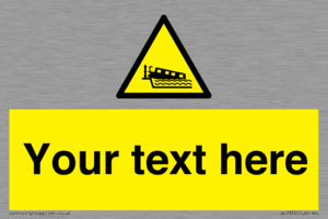 Custom warning grounding narrow boat on lock cill